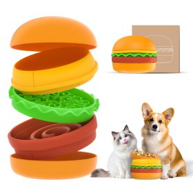 Hamburger Appearance Pet And Dog Bowl Combination Multi-layer Five-in-one