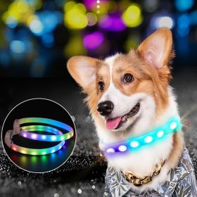 LED luminous PVC Dog Collar: USB Charging