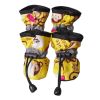 4 Pcs Yellow Dog Rain Shoes Waterproof Foot Covers