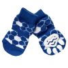4 Pcs Blue Football Knitted Dog Socks Paw Protection for Puppy Indoor Wear