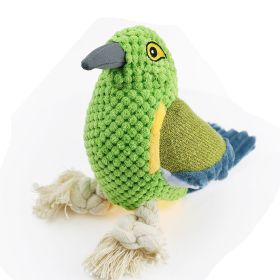 Plush Parrot Shaped Dog Rope Chew Toy with Sound