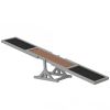 Gray Wooden Dog Agility Seesaw for Dog Training Exercise, 71" L x 12" W x 12" H