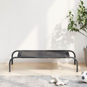 Dog Bed Black Textilene and Powder-Coated Steel Small Dog Bed