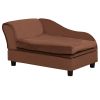 Dog Sofa Bed Couch with Storage, for Small Dogs, Brown