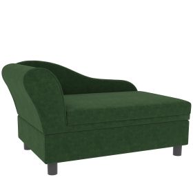 PawHut Pet Sofa Bed Couch with Storage, Pet Sofa Small Dogs, Green