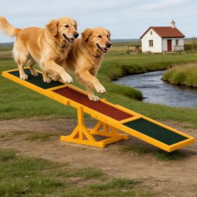 Wooden Dog Agility Seesaw for Balance Training and Exercise