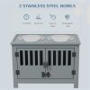 Dog Feeding Station and Food Storage Cabinet