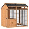 7' x 5' Extra Large Wooden Dog House, Kennel with Platform