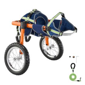 Dog Wheelchair for Back Legs up to 88lbs., Adjustable and Lightweight, with 2 Shock-Absorbing Wheels