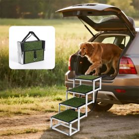 Foldable Dog Stairs for Cars, SUVs, Trucks, supports up to 250lbs with Non-Slip Surface