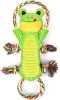Plush Dog Toy with Crinkle Paper and Ropes