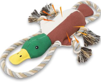 Interactive Upgraded Duck Dog Toy with Crinkle Paper and Squeaker