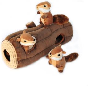 Hide & Seek Plush Dog Squeaky Toy Puzzle for Enrichment