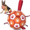 Dog Soccer Ball Toys with Straps (7 inch)