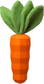 Rubber Carrot Dog Squeaky Toy