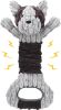 Interactive Plush Dog Squeak Toy with Crinkle Paper