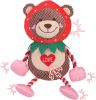 Valentine's Day Squeaky Dog Toy-with Crinkle Paper and Soft Fabric
