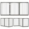 63" x 30" Gray Wooden Dog Fence