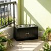 Large Elevated Dog Bowls with Storage Cabinet Containing Large 44L Capacity,