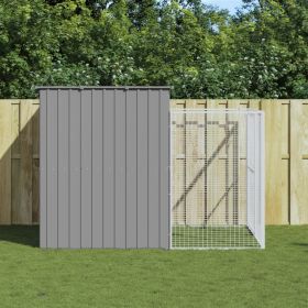Dog House Light Grey Durable Galvanized Steel