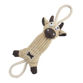Jute And Rope Plush Cow - Dog Toy