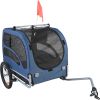Dog Bike Trailer, Supports up to 100 lbs, Folding Frame with  Quick Release Wheels