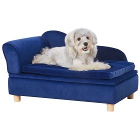 VEVOR Pet Sofa, Dog Couch for Medium-Sized Dogs, Soft Velvety Dog Sofa Bed, 81 lbs. Blue