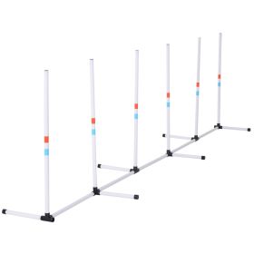 Sturdy Dog Weaves Obstacle Poles; Speed and Agility Equipment w/ Storage Bag