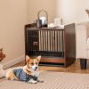 Dog Crate Indoor Furniture with Removable Tray and Lockable Door