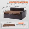 Dog Couch Soft Leather Sofa Bed, Capacity 75 lbs., Black