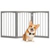 63" x 30" Gray Wooden Dog Fence
