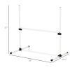Dog Agility Training Equipment, 4 Piece Set with Adjustable Height White Jump Bars