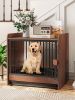 Dog Crate Indoor Furniture with Removable Tray and Lockable Door