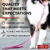 Rolled Leather Dog Leash 4Ft x 0.5 in Heavy Duty Leash; Pink Color