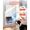 Large Dog Door, with Three Magnetic Flaps and Metal Frame, Strong and Weatherproof