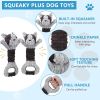 Interactive Plush Dog Squeak Toy with Crinkle Paper