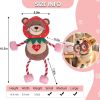 Valentine's Day Squeaky Dog Toy-with Crinkle Paper and Soft Fabric