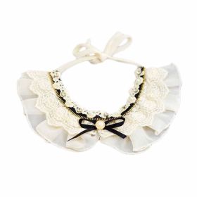 Rhinestone Retro Handmade Lace Dog Collar Necklace 8.2-11.2"