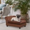 Dog Sofa Bed Couch with Storage, for Small Dogs, Brown