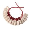 Handmade Red Bowknot Retro Lace Dog Collar Necklace 8.2-11.2"