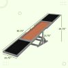 Gray Wooden Dog Agility Seesaw for Training and Exercise, 83" L x 16" W x 14" H,