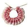 Handmade Retro Pink Lace with European Style Beads Dog Collar /Dog Necklace 8.2-11.2"
