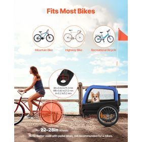 Dog Bike Trailer, Supports up to 66 lbs, Cart Bicycle Carrier Easy Folding Frame