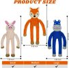 3 Pack No Stuffing Crinkle Squeaky Interactive Plush Dog Toys
