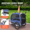 Dog Bike Trailer, Supports up to 100 lbs, 2-in-1 Stroller Cart Carrier, Easy Folding Frame
