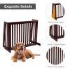 Wooden Dog Gate 3 Panel,Freestanding Length Adjustable
