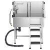 38 Inch Stainless Steel Dog Washing Station, Pet Grooming Tub with Hot & Cold Faucet, Showerhead, Home Wash Sink