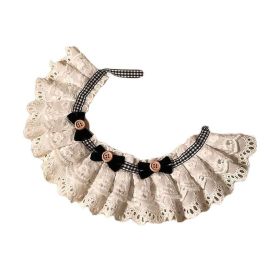 Handmade Bowknot Retro Lace Dog Collar Necklace 8.2-11.2"