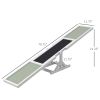 White Wooden Seesaw; Dog Agility Equipment for Training and Exercise
