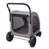 4 Wheeled Dog Stroller with Brakes, 160lbs Capacity
